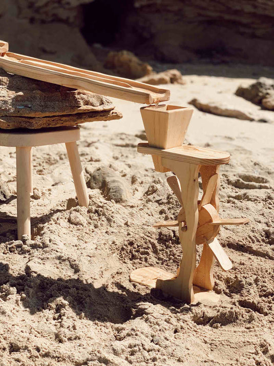 Wooden Water & Sand Wheel PLAY SET