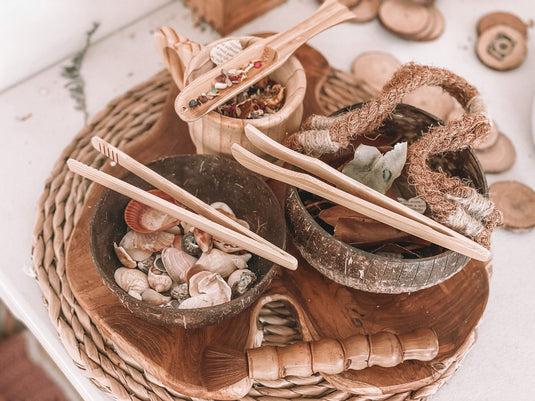Natural Bamboo Fine Motor Tools Set
