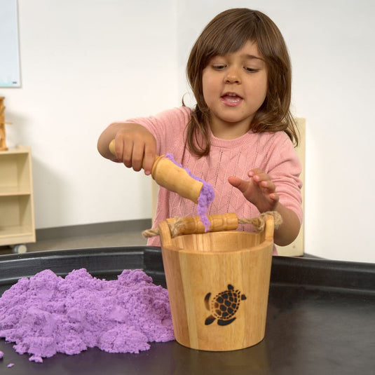 Wooden Bucket & Scoop set (Turtle Burn Stamp Edition)